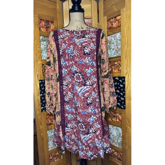 MATILDA JANE Lovely Menagerie Tunic Dress Boho Prairie Cottagecore Peasant Sz XS - Picture 10 of 10